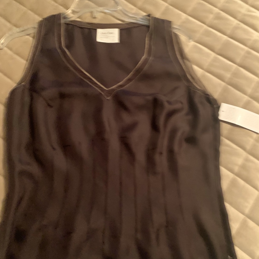 Calvin Klein silk sleeveless top